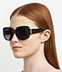 Fossil Women's FOS 2157/G/S 54mm Square Sunglasses, Color:Black - Image 3