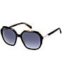 Fossil Women's FOS 2159/S 54mm Square Sunglasses, Color:Black - Image 1
