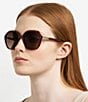 Fossil Women's FOS 2159/S 54mm Square Sunglasses, Color:Burgundy Havana - Image 3