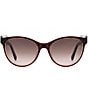 Fossil Women's FOS 3172/S 53mm Cat Eye Sunglasses, Color:Brown - Image 2