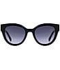 Fossil Women's FOS2162 52mm Round Sunglasses, Color:Black - Image 2