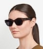 Fossil Women's FOS2163 55mm Rectangle Sunglasses, Color:Havana - Image 3