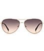 Color:Red Gold - Image 2 - Women's FOS3141GS Aviator Sunglasses