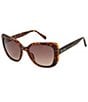Color:Havana Brown - Image 1 - Women's FOS3143S Square Sunglasses