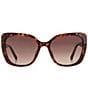 Color:Havana Brown - Image 2 - Women's FOS3143S Square Sunglasses