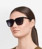 Fossil Women's FOS3173 56mm Square Sunglasses, Color:Black - Image 3