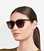 Fossil Women's FOS3173 56mm Square Sunglasses, Color:Havana - Image 3