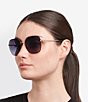 Fossil Women's FOS3174 59mm Square Sunglasses, Color:Black - Image 3