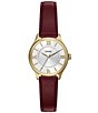Fossil Women's Gilmore Quartz Three-Hand Red Leather Strap Watch - Image 1