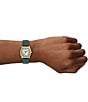 Fossil Women's Harlow Three-Hand Leather Strap Watch, Color:Green - Image 4