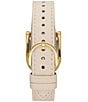 Color:Cream - Image 2 - Women's Harwell Analog Cream Leather Strap Watch