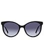 Color:Black - Image 2 - Women's Havana Round Sunglasses