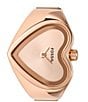 Color:Rose Gold - Image 3 - Women's Heart Two Hand Rose Gold Stainless Steel Ring Watch