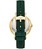 Color:Green - Image 3 - Women's Jacqueline Multifunction Green Leather Watch