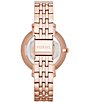 Color:Rose Gold - Image 3 - Women's Jacqueline Three-Hand Date Rose Gold-Tone Stainless Steel Bracelet Watch and Jewelry Set