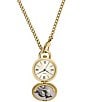Color:Gold - Image 1 - Women's Jacqueline Three-Hand Gold Stainless Steel Watch Locket