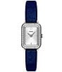 Fossil Women's Raquel Quartz Two-Hand Velvet Strap Watch, Color:Blue - Image 1