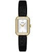Fossil Women's Raquel Quartz Two-Hand Velvet Strap Watch, Color:Black - Image 1