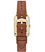 Color:Brown - Image 3 - Women's Raquel Three-Hand Date Brown Leather Strap Watch