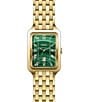 Color:Gold - Image 1 - Women's Raquel Three-Hand Date Gold-Tone Stainless Steel Bracelet Watch