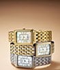Fossil Women's Raquel Three-Hand Date Two Tone Stainless Steel Bracelet Watch, Color:Silver - Image 4