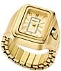 Color:Gold - Image 1 - Women's Raquel Two-Hand Gold Tone Stainless Steel Watch Ring
