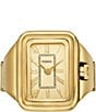 Color:Gold - Image 2 - Women's Raquel Two-Hand Gold Tone Stainless Steel Watch Ring