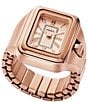 Color:Rose Gold - Image 1 - Women's Raquel Two-Hand Rose Gold Tone Stainless Steel Watch Ring