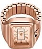 Color:Rose Gold - Image 2 - Women's Raquel Two-Hand Rose Gold Tone Stainless Steel Watch Ring