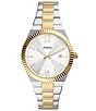 Color:Two Tone - Image 1 - Women's Scarlette Quartz Analog Two-Tone Stainless Steel Bracelet Watch