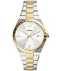 Color:Two Tone - Image 3 - Women's Scarlette Quartz Analog Two-Tone Stainless Steel Bracelet Watch