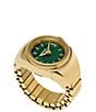 Fossil Women's Two-Hand Gold-Tone Stainless Steel Ring Watch - Image 1