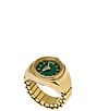 Fossil Women's Two-Hand Gold-Tone Stainless Steel Ring Watch - Image 1
