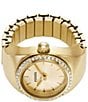 Color:Gold - Image 3 - Women's Two-Hand Stainless Steel Ring Watch
