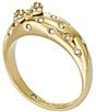 Color:Gold - Image 2 - x Disney© Special Edition Minnie Mouse Gold-Tone Stainless Steel Center Focal Band Ring
