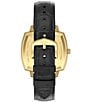 Fossil x Nick Jonas Machine Luxe Three-Hand Croco Leather Strap Watch, Color:Black - Image 3
