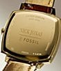 Fossil x Nick Jonas Machine Luxe Three-Hand Croco Leather Strap Watch, Color:Brown - Image 7