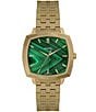 Fossil x Nick Jonas Machine Luxe Three-Hand Stainless Steel Bracelet Watch, Color:Gold/Malachite - Image 1