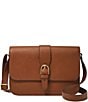 Color:Brown - Image 1 - Zoey Large Magnetic Buckle Crossbody Bag