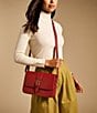 Fossil Zoey Medium Flap Crossbody Bag, Color:Garnet - Image 4