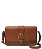 Color:Brown - Image 1 - Zoey Small Magnetic Buckle Crossbody Bag
