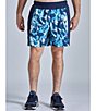 Color:Navy Abstract Camo - Image 1 - Bolt 7#double; Inseam Stretch Training Shorts