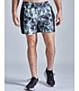 Color:Black/Abstract/Camo - Image 1 - Mid-Rise Bolt 8#double; Inseam Printed Training Shorts