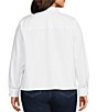 Foxcroft Plus Size Jodie Pearl Rhinestone Point Collar Long Sleeve Button Front Shirt - Image 2