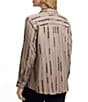 Foxcroft Plus Size Luna Chain Belt Print Point Collar Long Sleeve Button-Front Shirt, Color:Brown Multi - Image 2