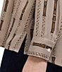 Foxcroft Plus Size Luna Chain Belt Print Point Collar Long Sleeve Button-Front Shirt, Color:Brown Multi - Image 4