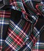 Foxcroft Plus Size Sandy Holiday Plaid Ruffle V-Neck Long Sleeve Top - Image 4