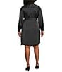 Foxcroft Plus Size Valentina Glow Silk Point Collar Long Sleeve Wrap Dress - Image 2