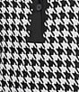 Foxcroft Sloane Cotton Sateen Houndstooth Wrinkle Free Notch Collar 3/4 Barrel Cuff Sleeve Shift Dress, Color:Black/White - Image 3