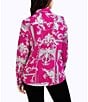Color:Azalea - Image 2 - Zoey Printed Cotton Sateen Point Collar Long Sleeve Button Front Shirt